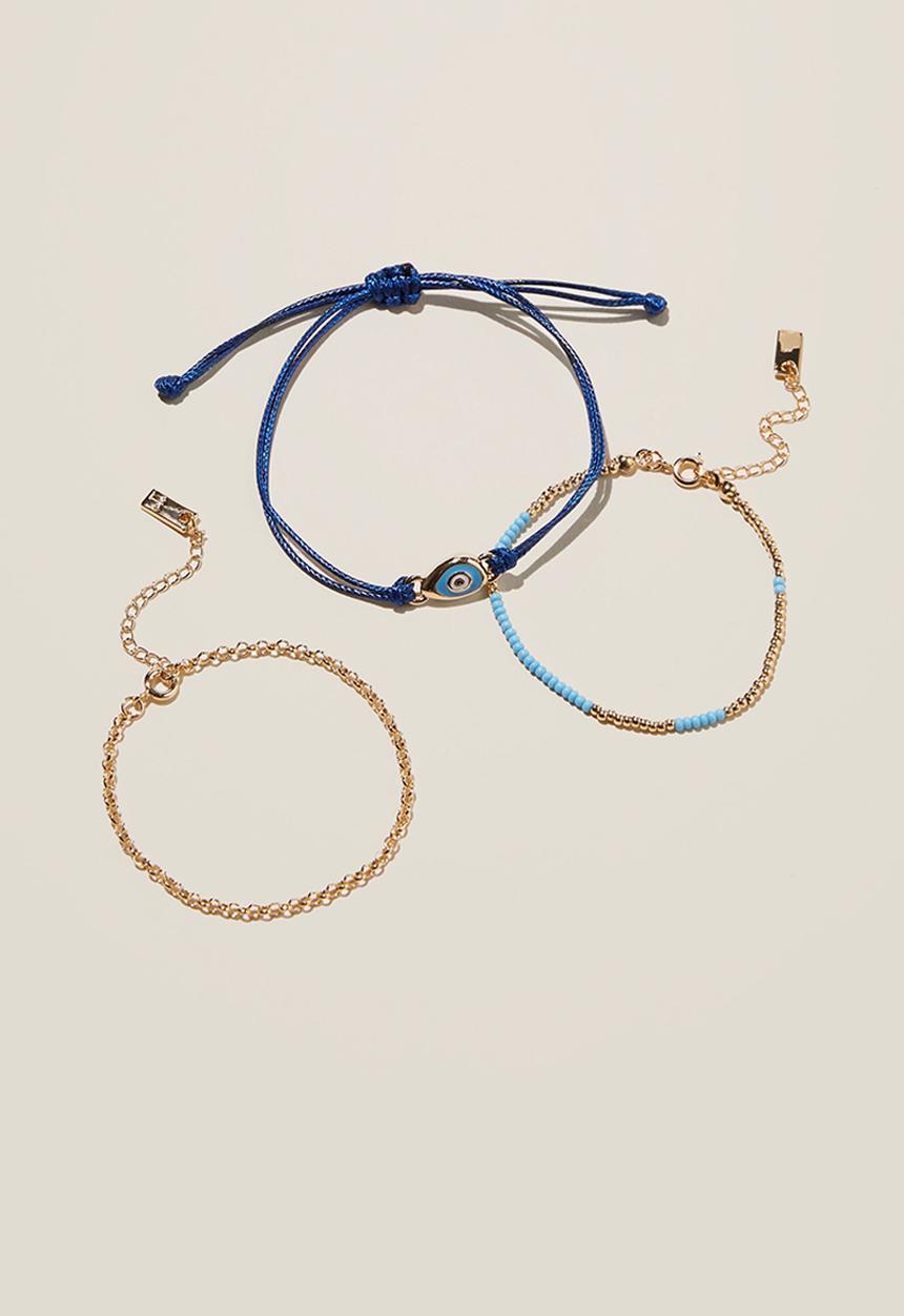 Rubi - Multipack bracelet - gold plated enamel evil eye