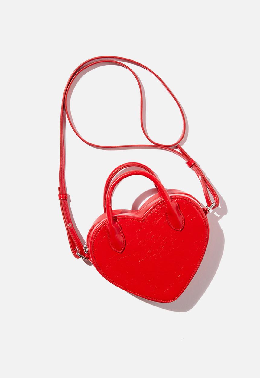 Rubi - Heart to heart crossbody bag - red crinkle