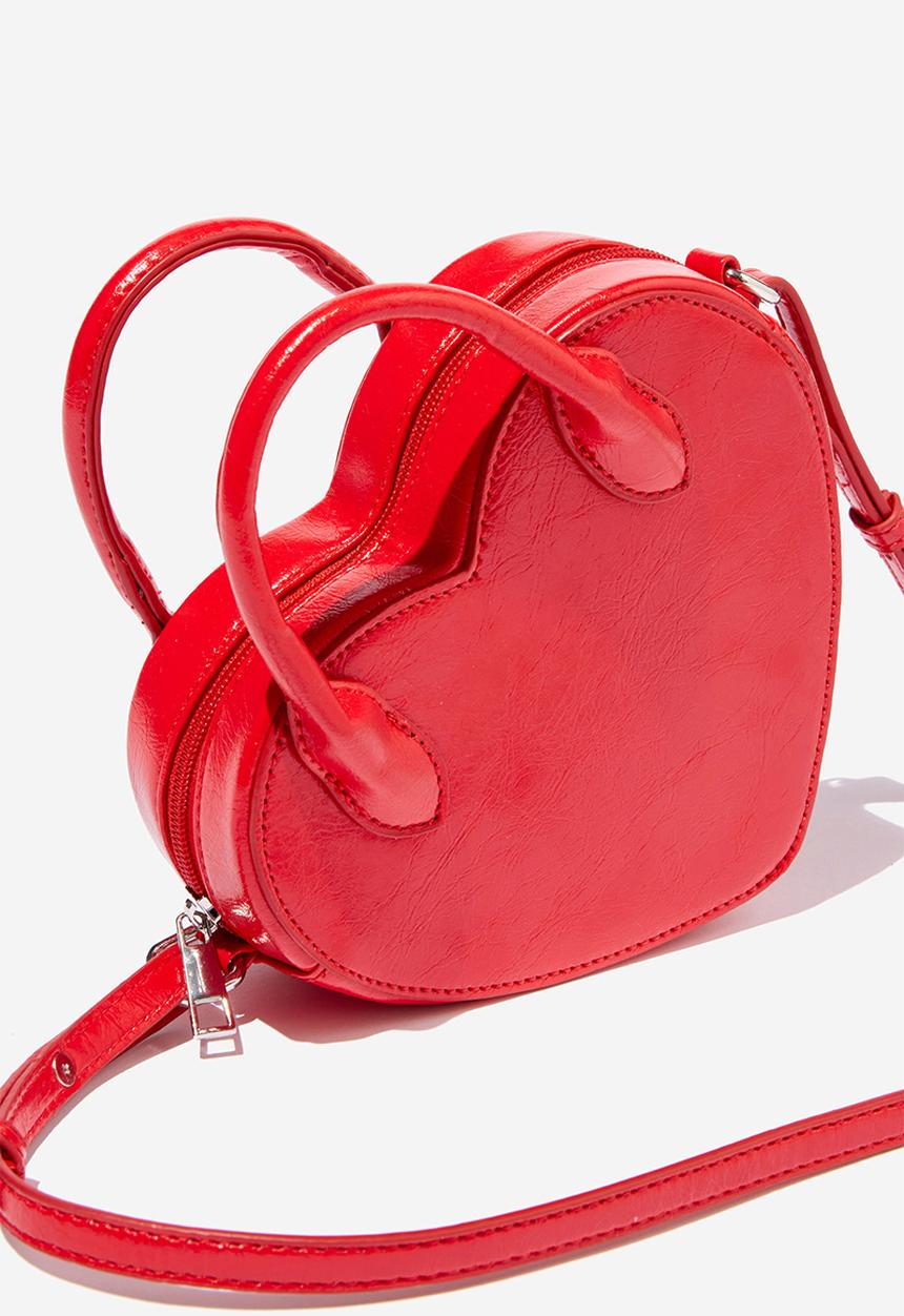 Rubi - Heart to heart crossbody bag - red crinkle