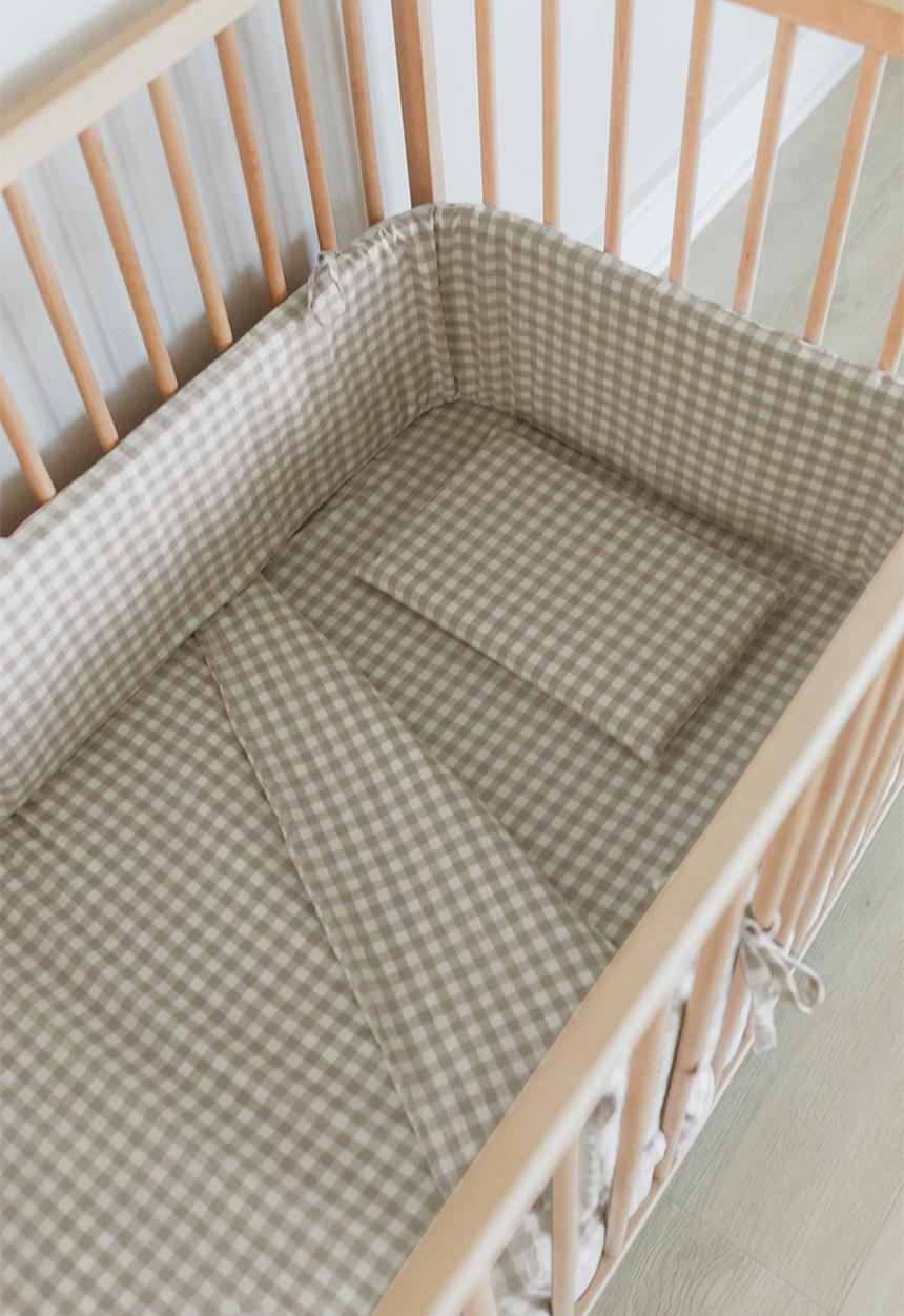 Phlo Studio - Cot Duvet cover - natural Gingham