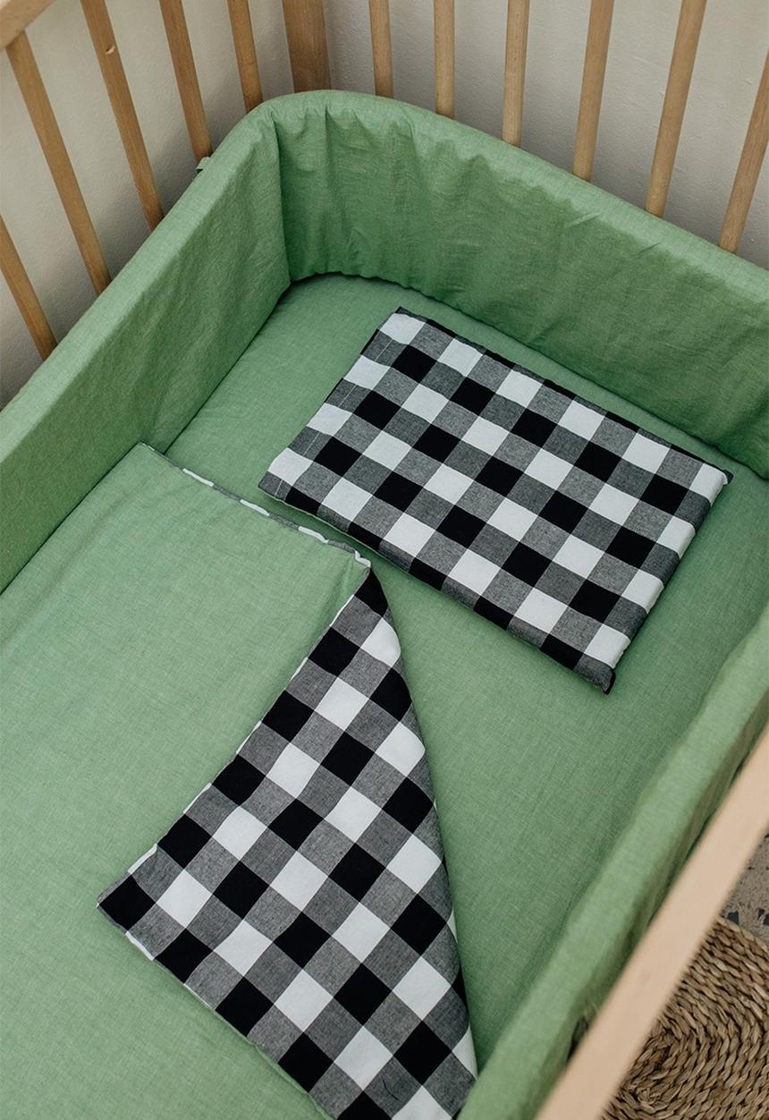 Phlo Studio - Cot duvet - fern check