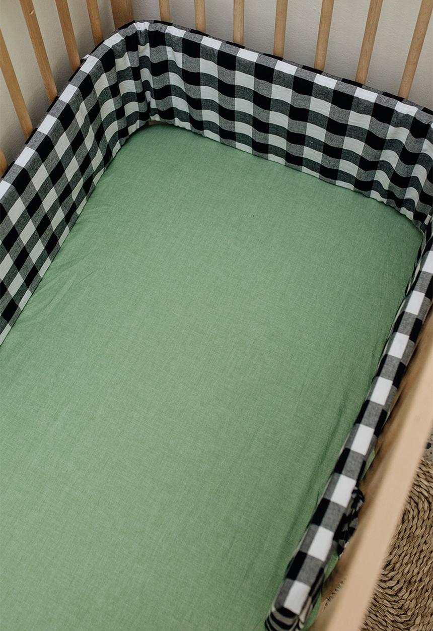 Phlo Studio - Cotton fitted sheet - washed fern