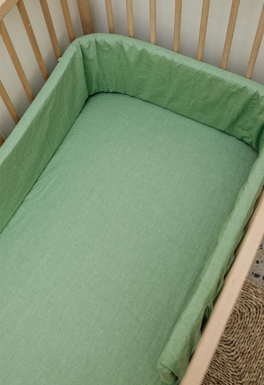 Phlo Studio - Cotton fitted sheet - washed fern