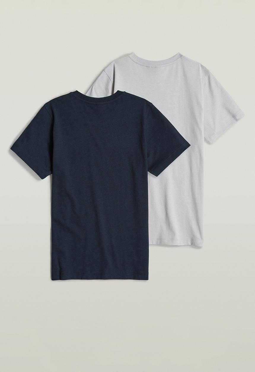 G-STAR - T-shirt s\s regular 2pk - osaka blue