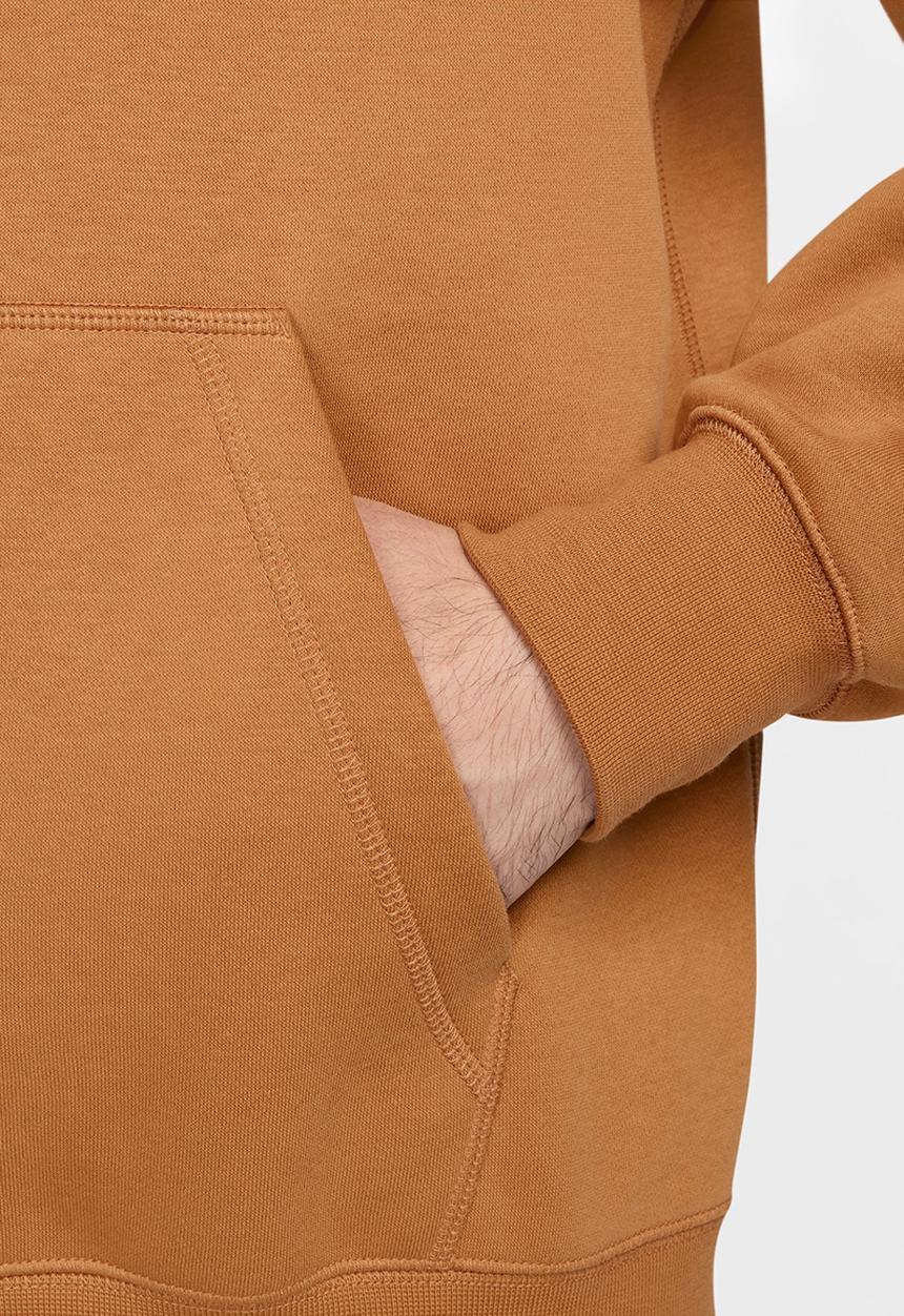 Nike - Nike Club Fleece Pullover Futura Hoodie  - flax