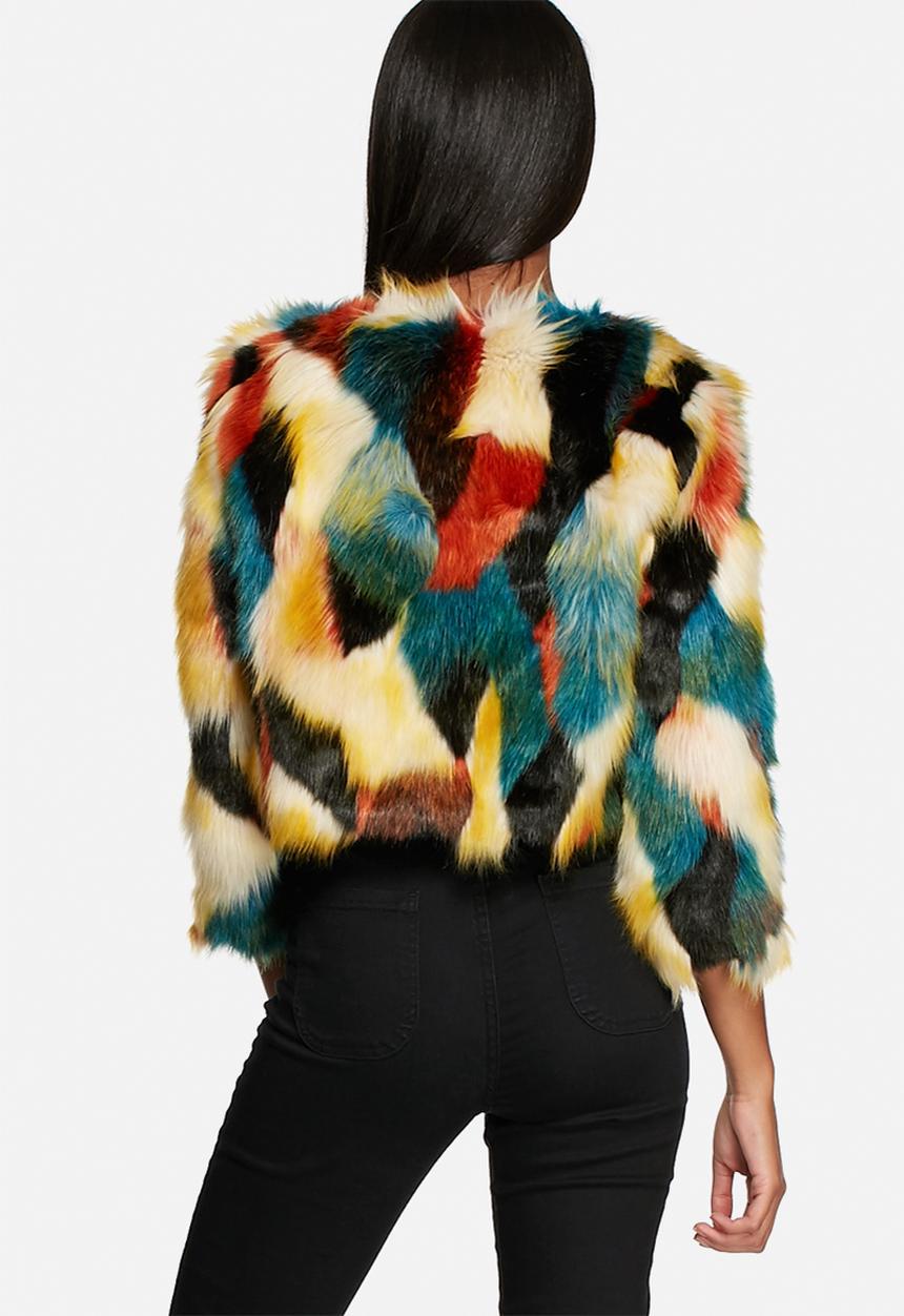 Glamorous - Multi Faux Fur Short Jacket