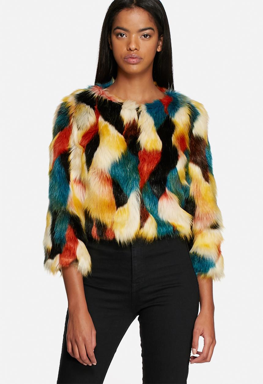 Glamorous - Multi Faux Fur Short Jacket