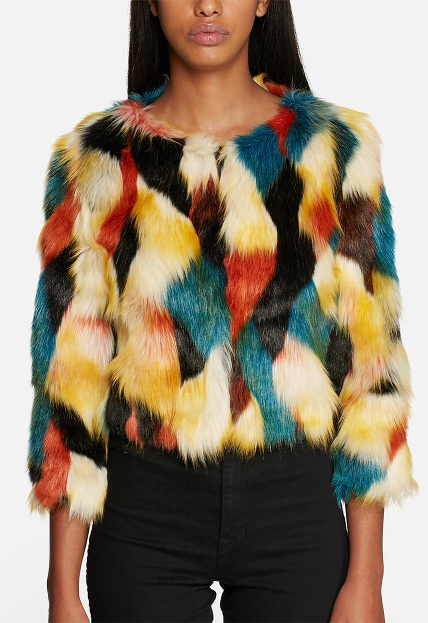 Glamorous - Multi Faux Fur Short Jacket
