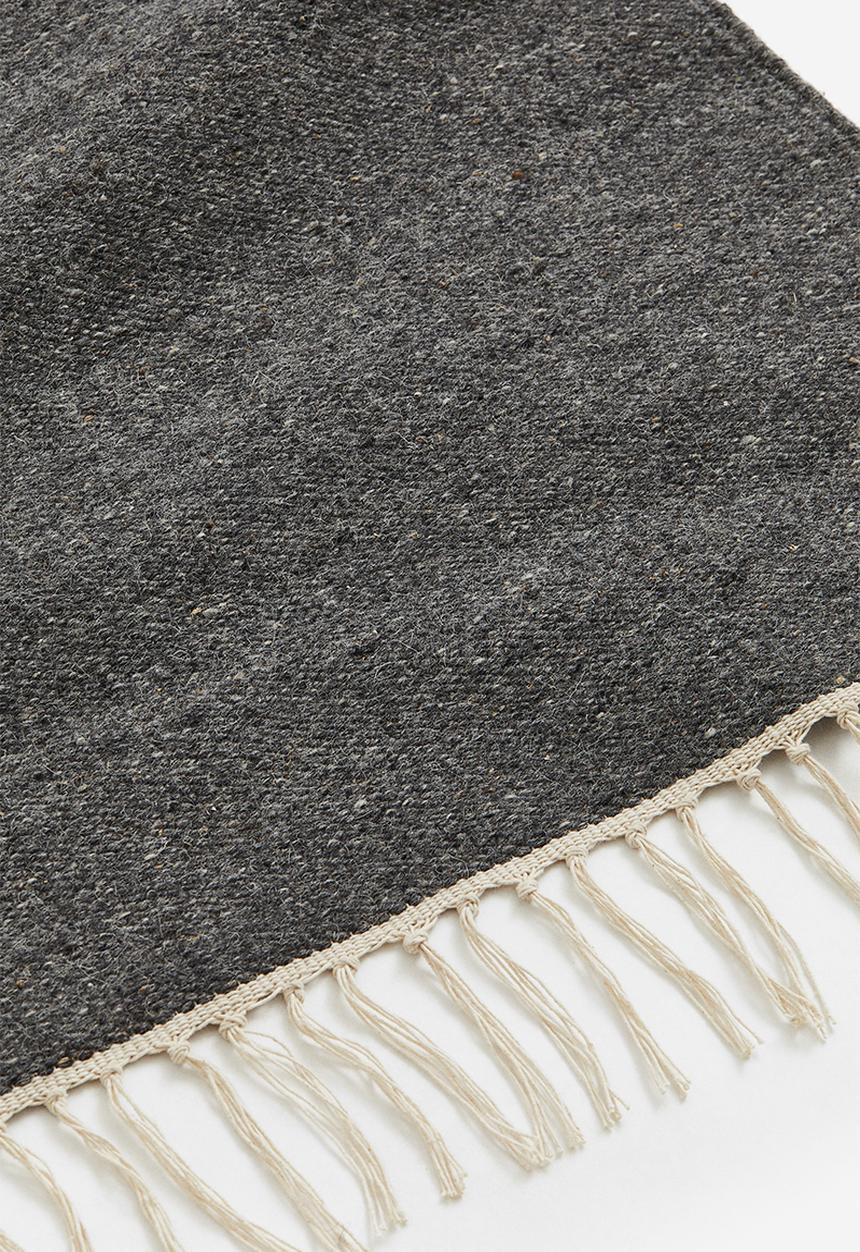 H&M - Wool rug - dark grey marl