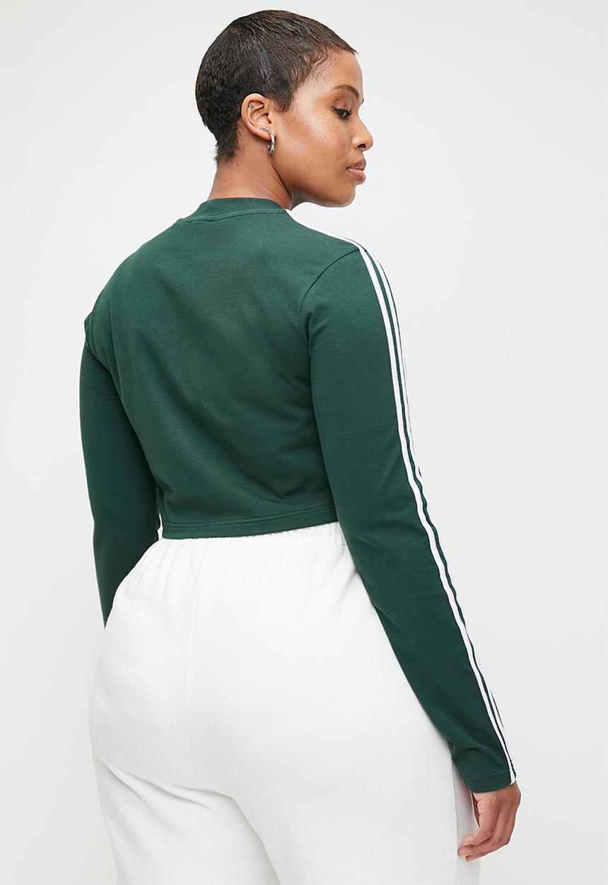adidas Originals - Plus 3S Cropped Long sleeve W - Mineral Green