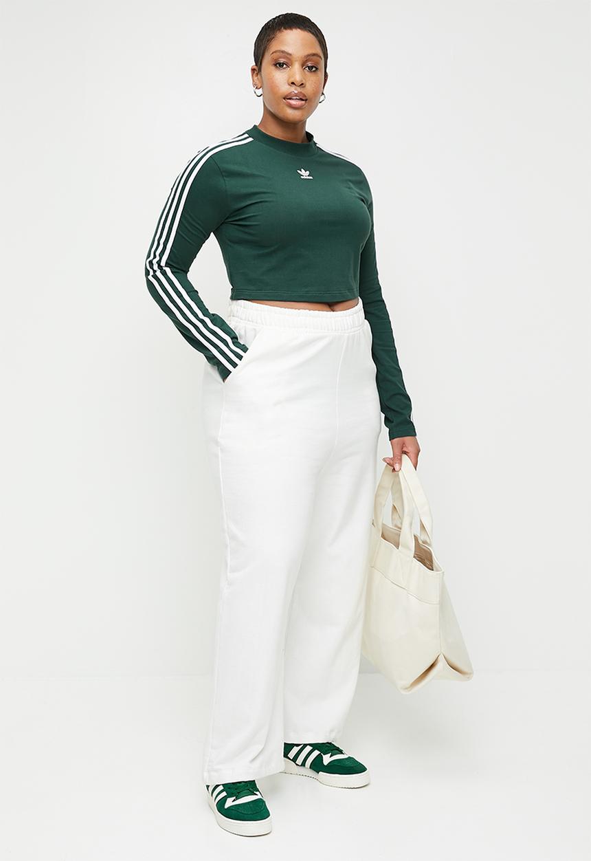 adidas Originals - Plus 3S Cropped Long sleeve W - Mineral Green
