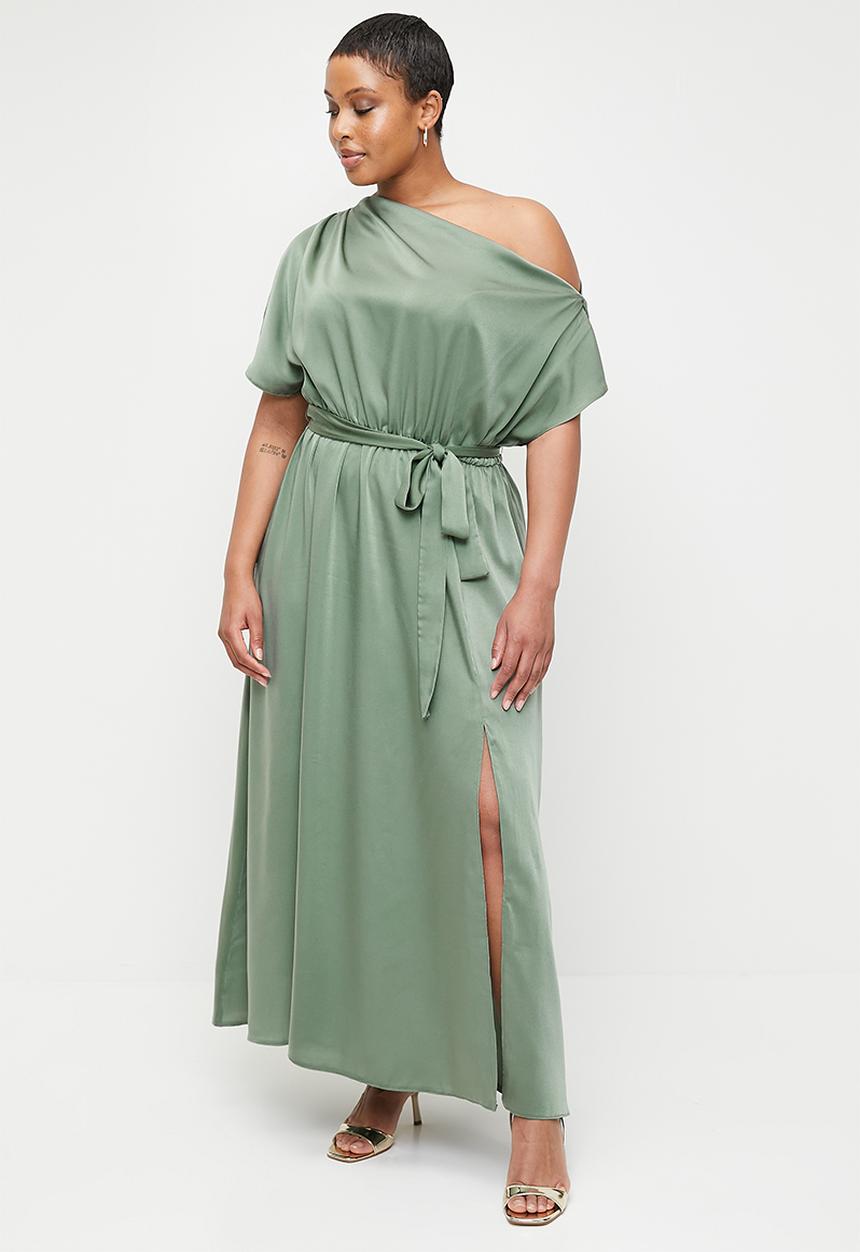 MILLA - Slash neck maxi dress - laurel wreath