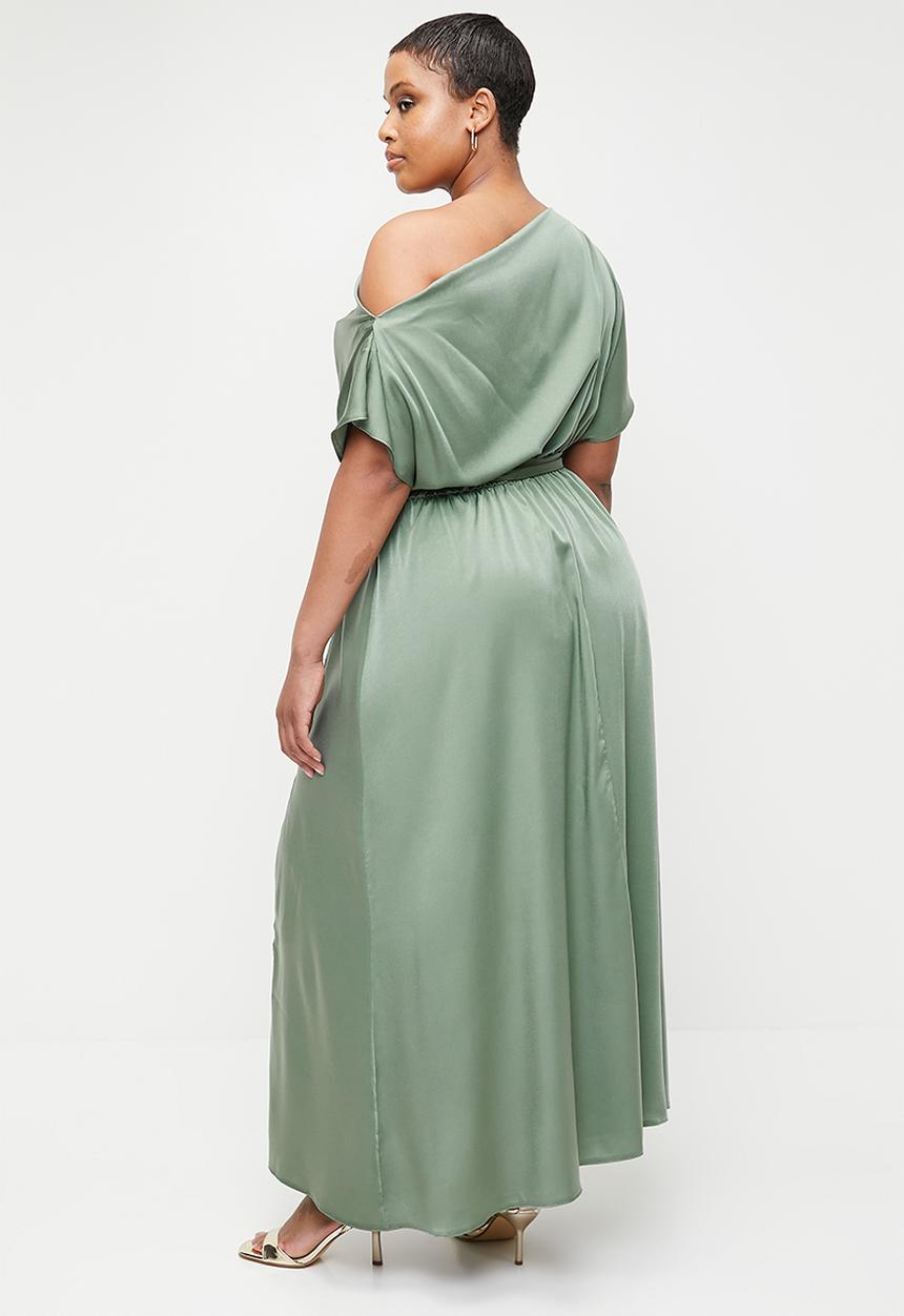 MILLA - Slash neck maxi dress - laurel wreath