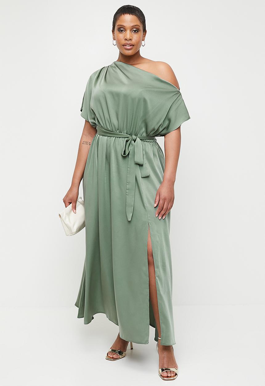 MILLA - Slash neck maxi dress - laurel wreath