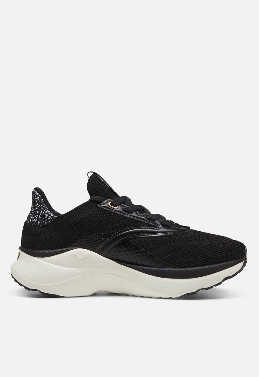 PUMA - Softride Mayve Minima Leopard Wns - PUMA Black-Warm White-PUMA Gold