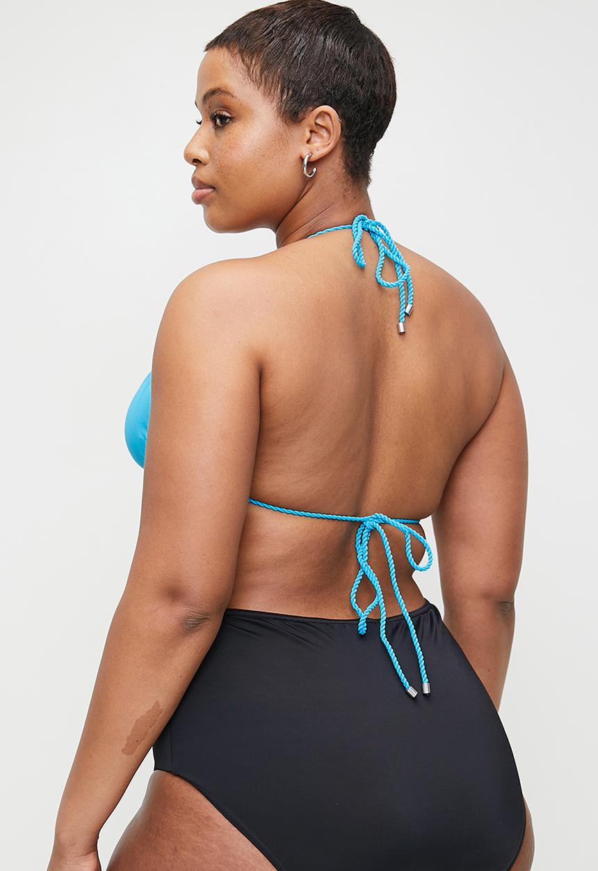 Cotton On - Plus Slider Triangle Bikini Top - Crystal Sea