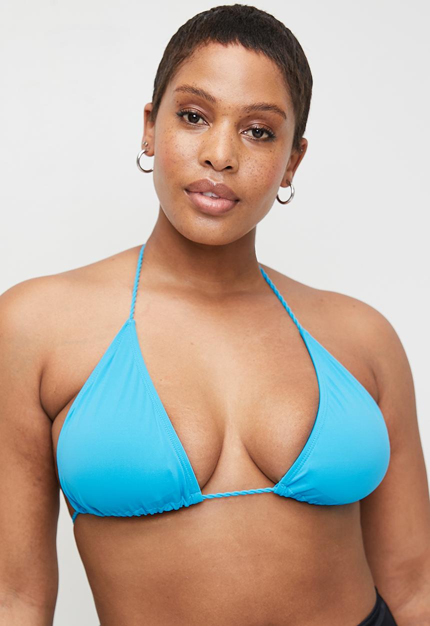 Cotton On - Plus Slider Triangle Bikini Top - Crystal Sea