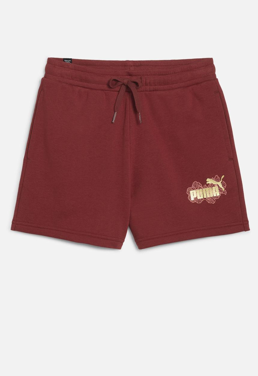 PUMA - Ess+ Class Act Graphic Shorts Tr G - Intense Red