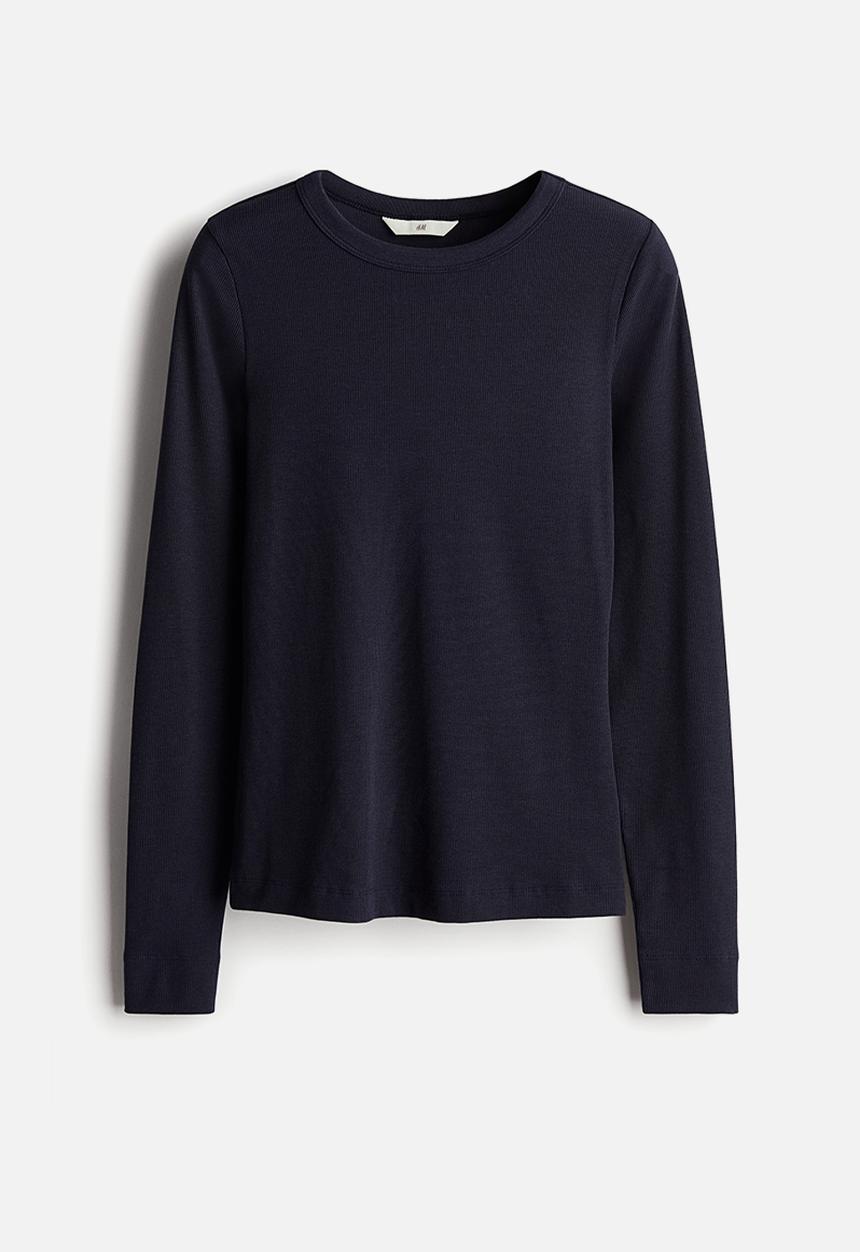 H&M - Ribbed modal-blend top - blue
