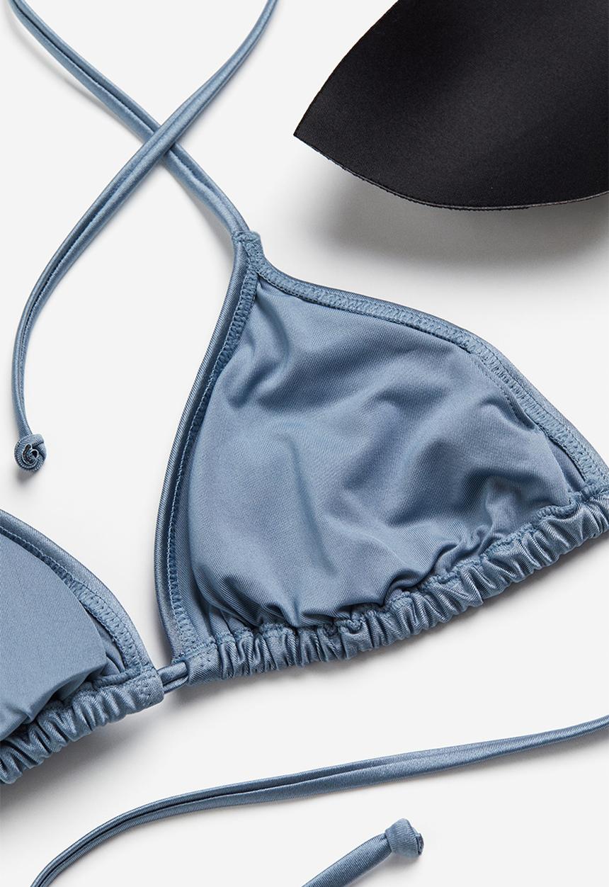 H&M - Padded triangle bikini top - blue