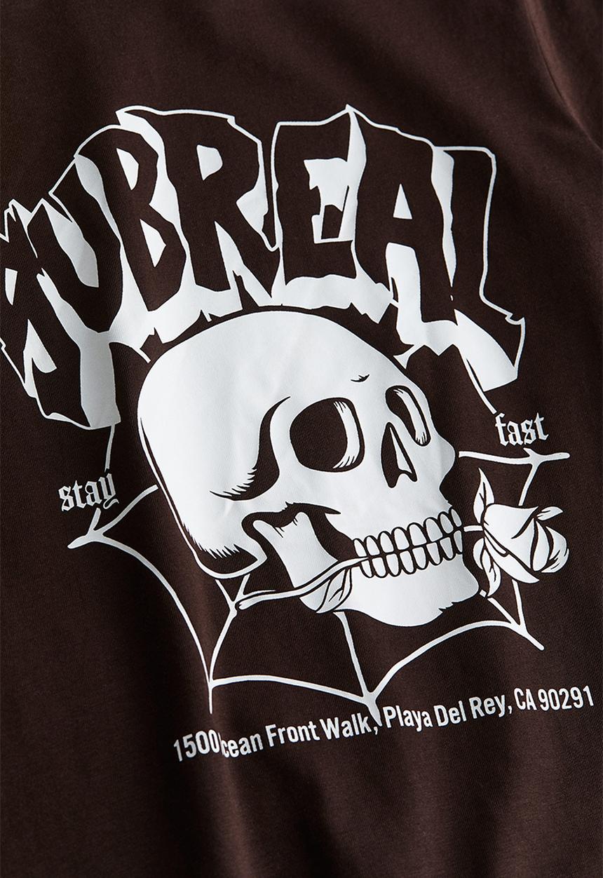 H&M - Printed cotton T-shirt - dark brown skull