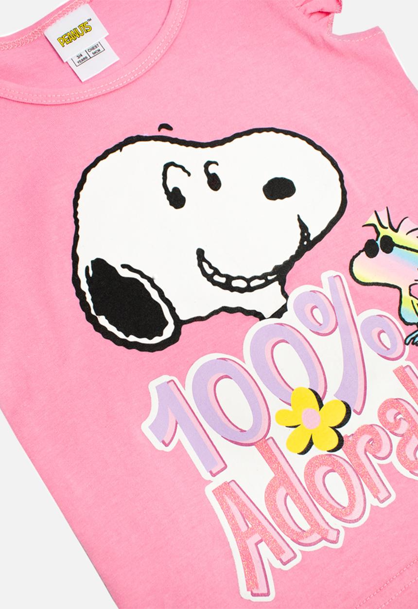 Character Group - Snoopy short sleeve pj set - pink