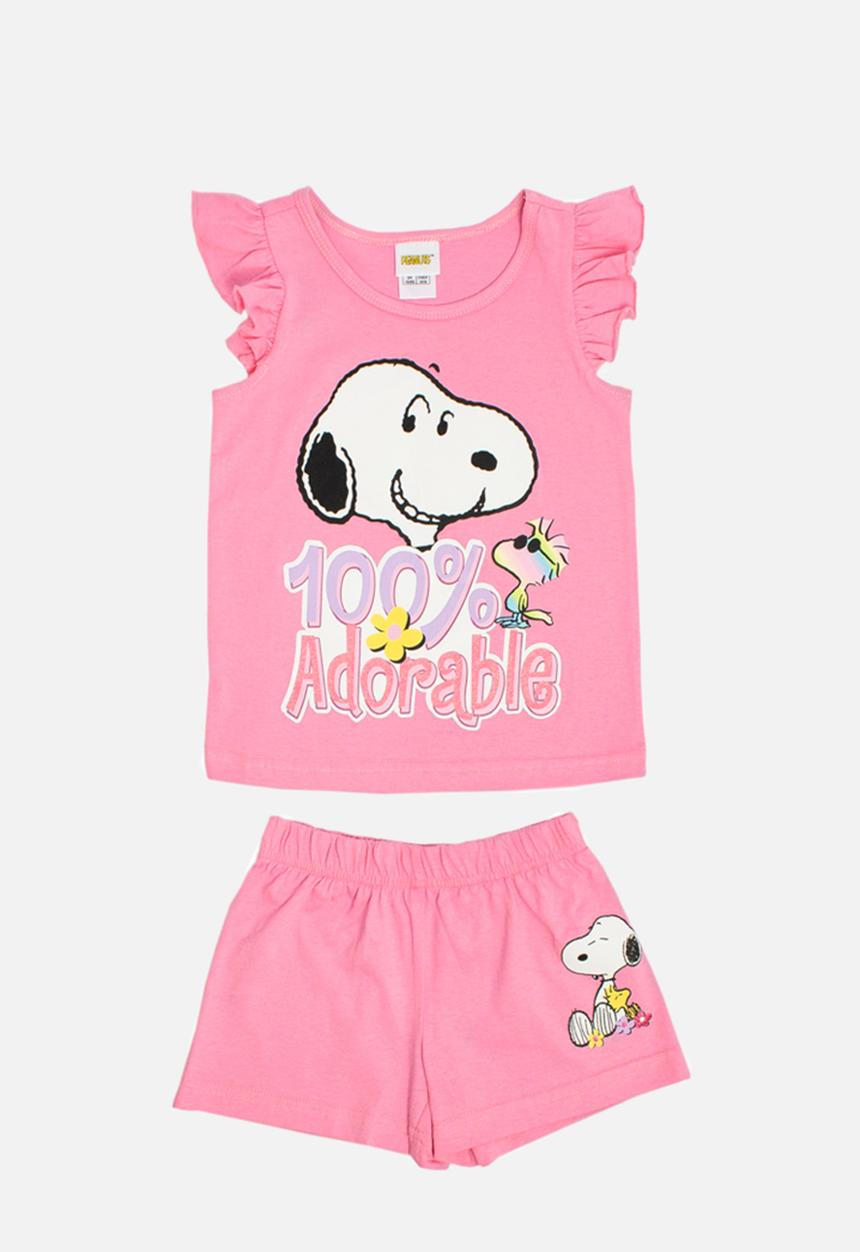 Character Group - Snoopy short sleeve pj set - pink