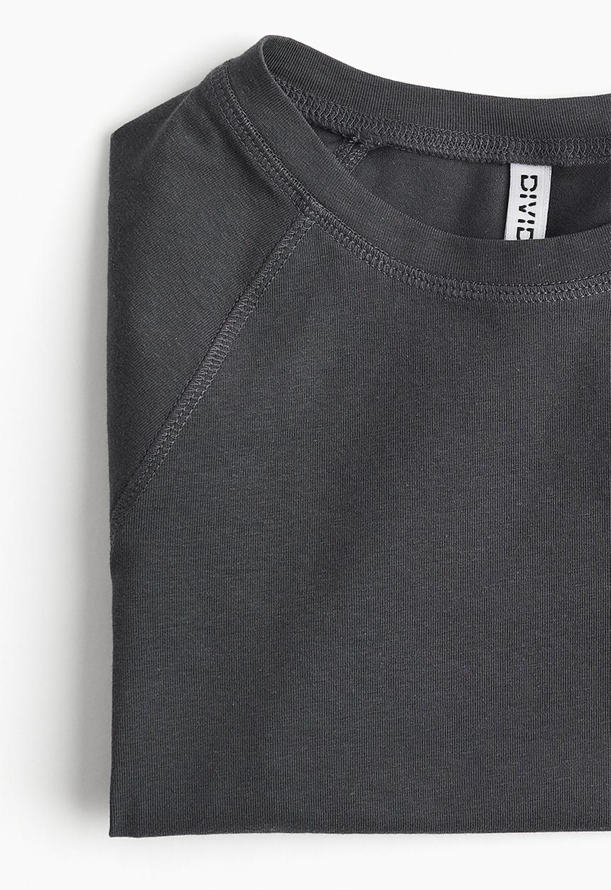 H&M - Cropped T-shirt - grey