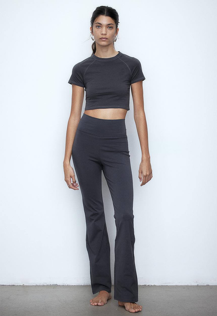 H&M - Cropped T-shirt - grey