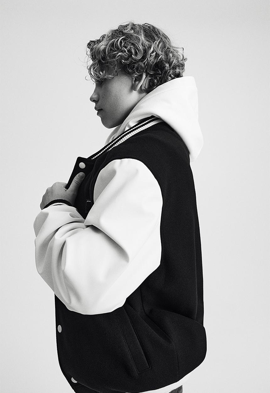 H&M - Appliquéd baseball jacket - navy blue detroit 