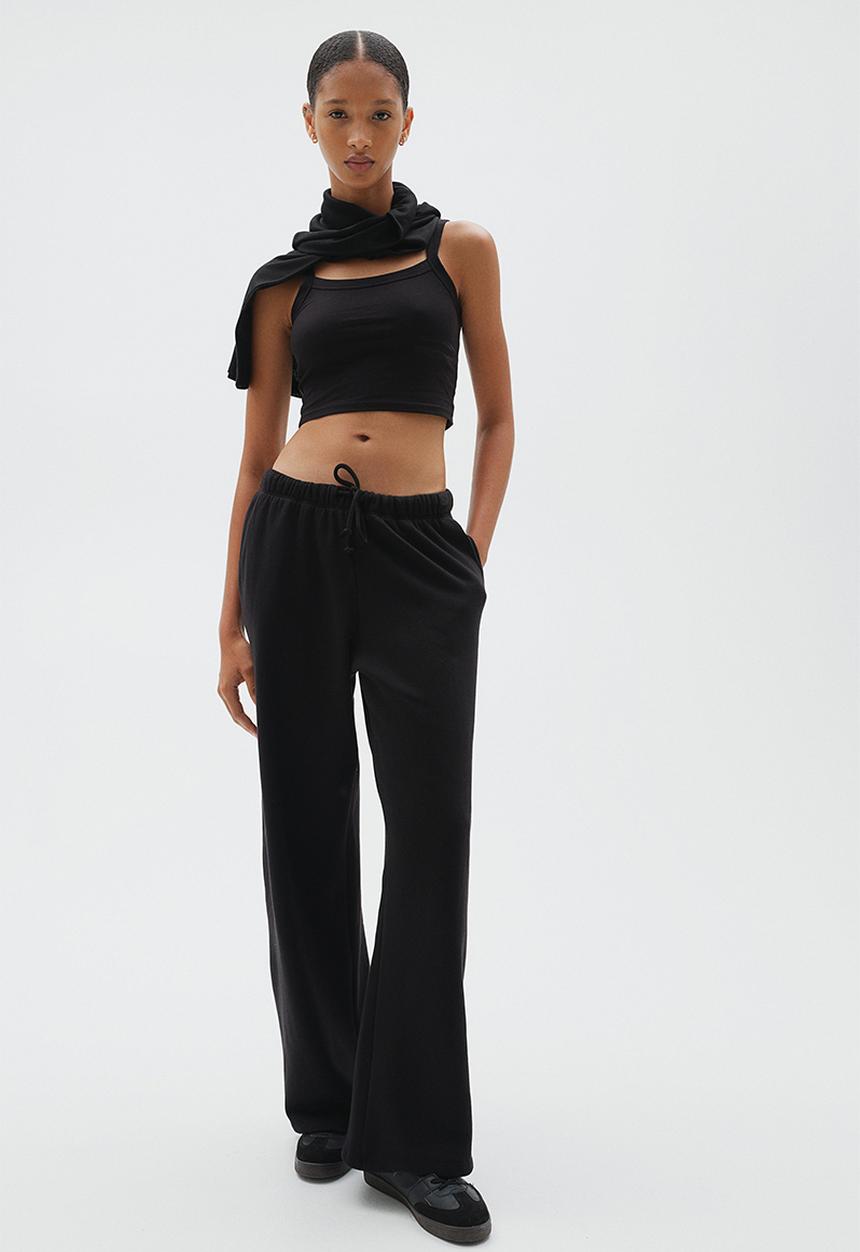 H&M - Cropped strappy top - black