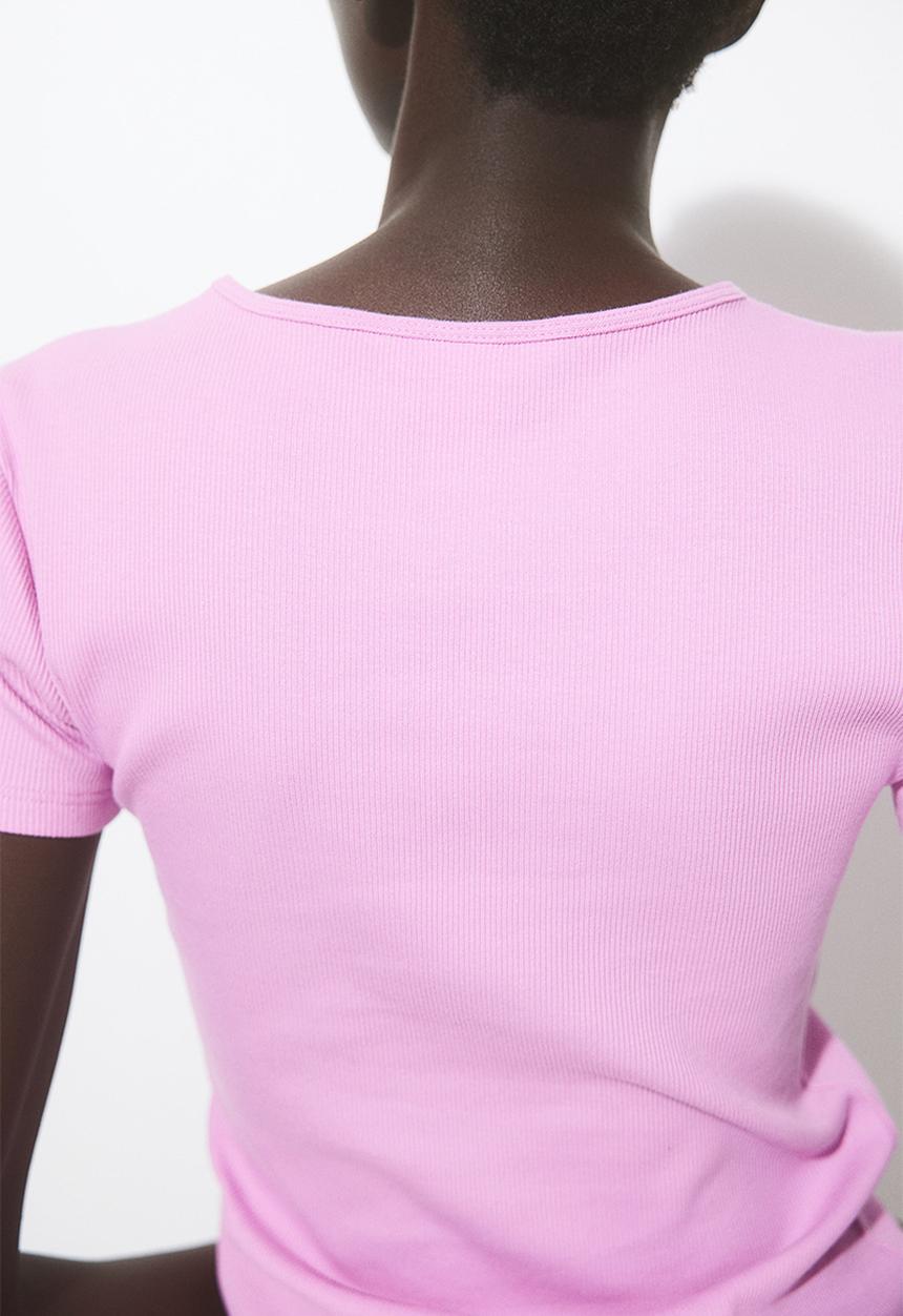 H&M - Ribbed t-shirt - pink