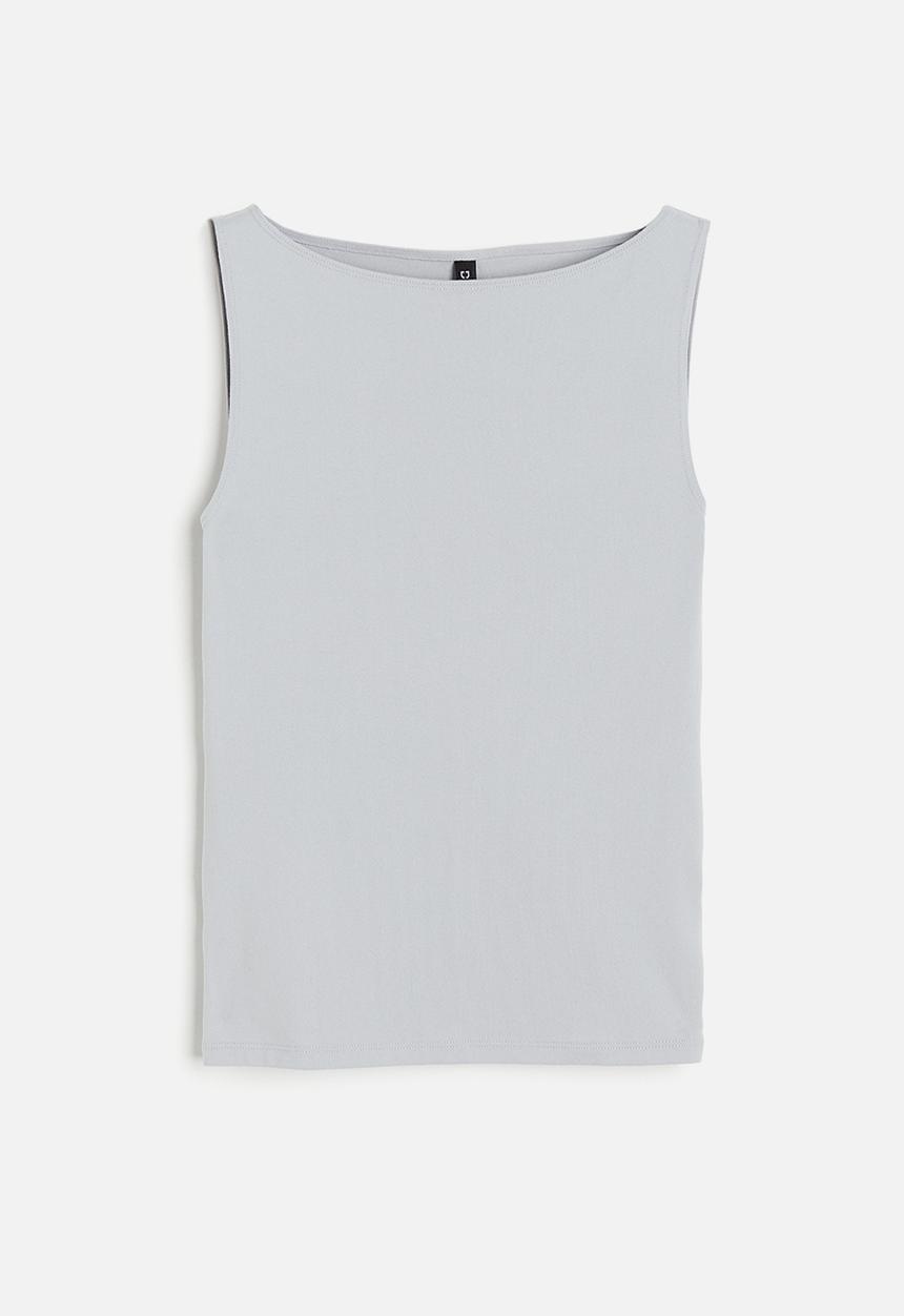 H&M - Boat-neck vest top - grey