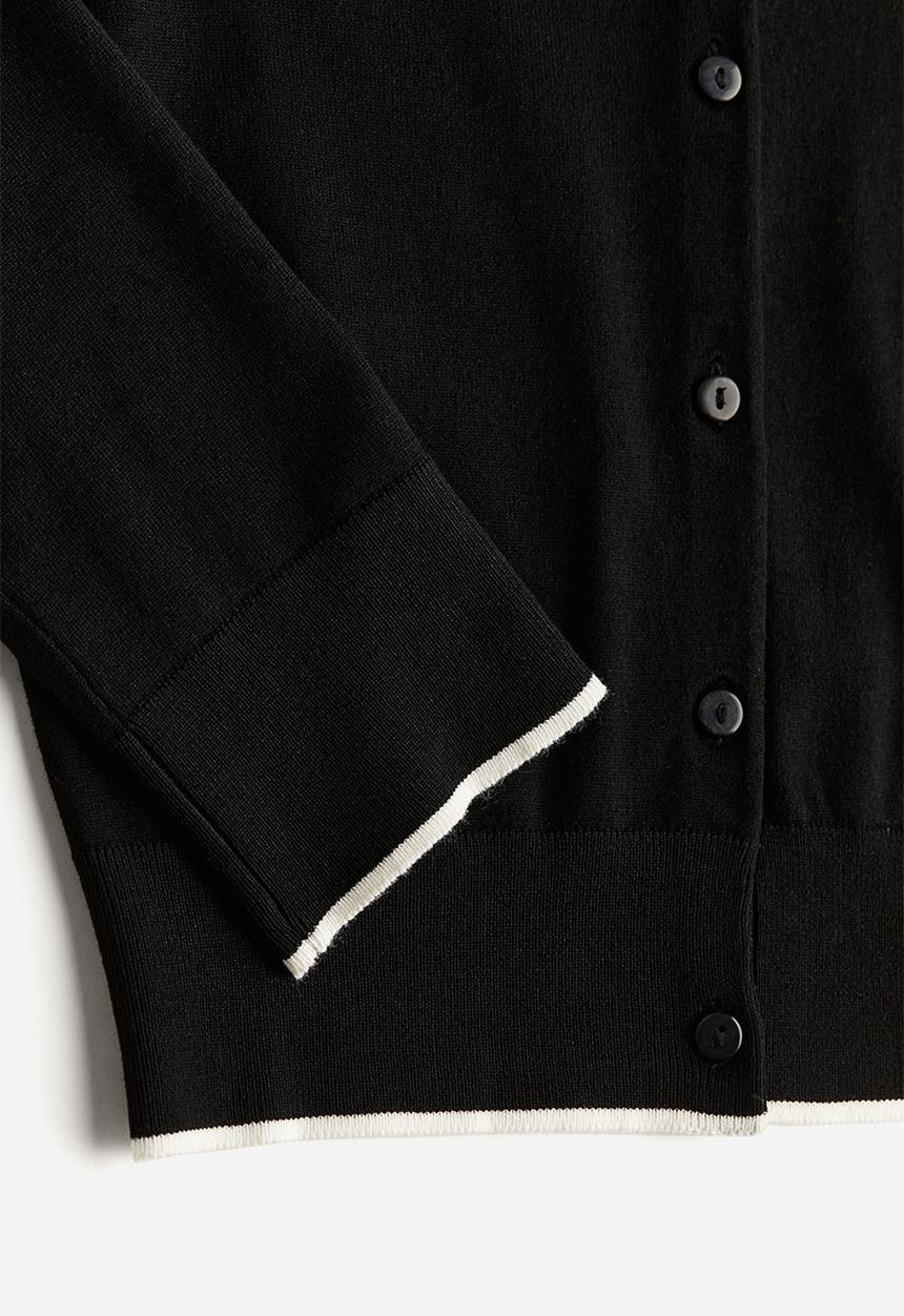 H&M - Fine-knit cardigan - black