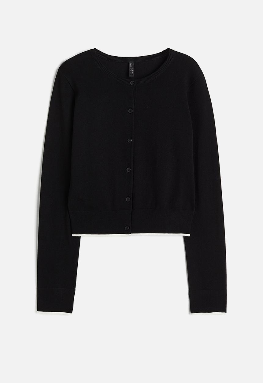 H&M - Fine-knit cardigan - black