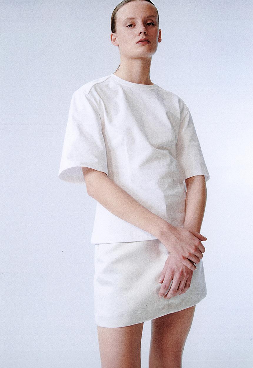 H&M - Tapered-waist top - white
