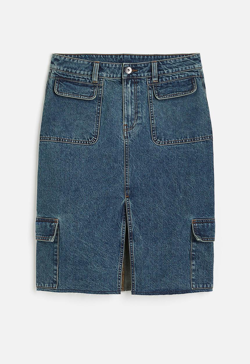 H&M - Denim cargo skirt - blue