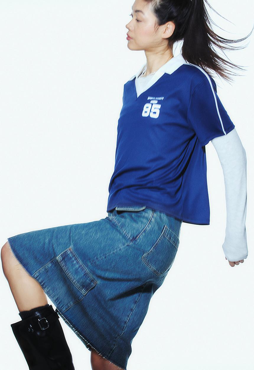 H&M - Denim cargo skirt - blue