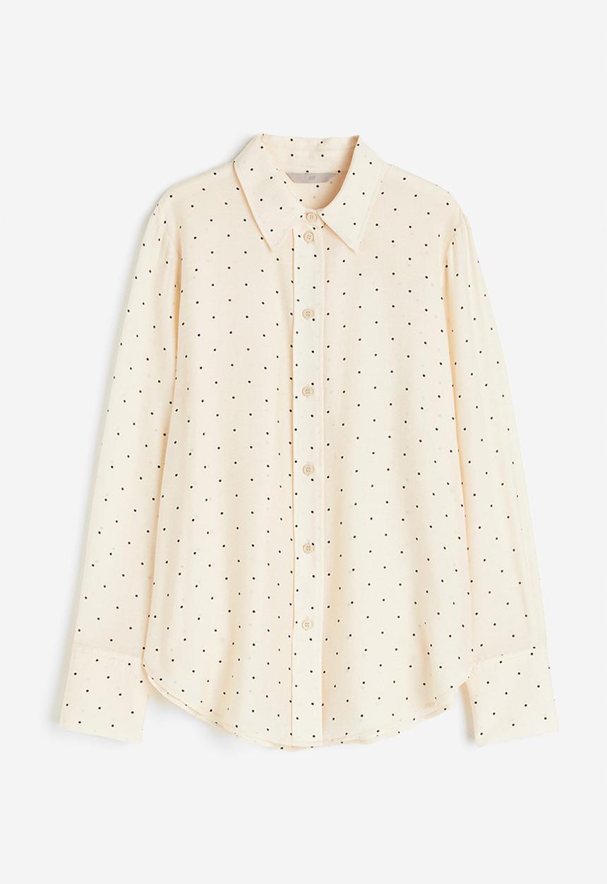 H&M - Shirt - cream/spotted
