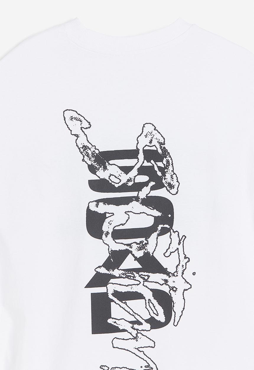 H&M - Oversized printed T-shirt - white/system of a down