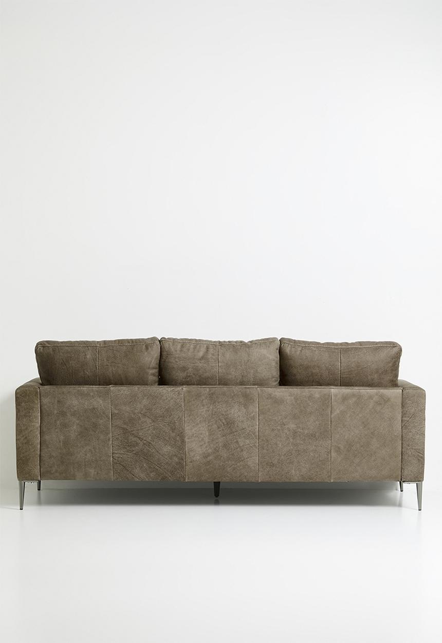 Sixth Floor - Terra 3 seater genuine leather - Andes stone