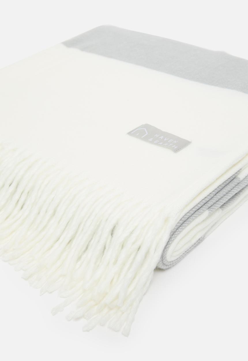 Haven & Earth  - Melody Mariner Throw - Grey