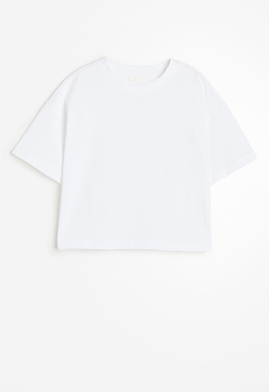 H&M - Boxy-style cotton T-shirt - white