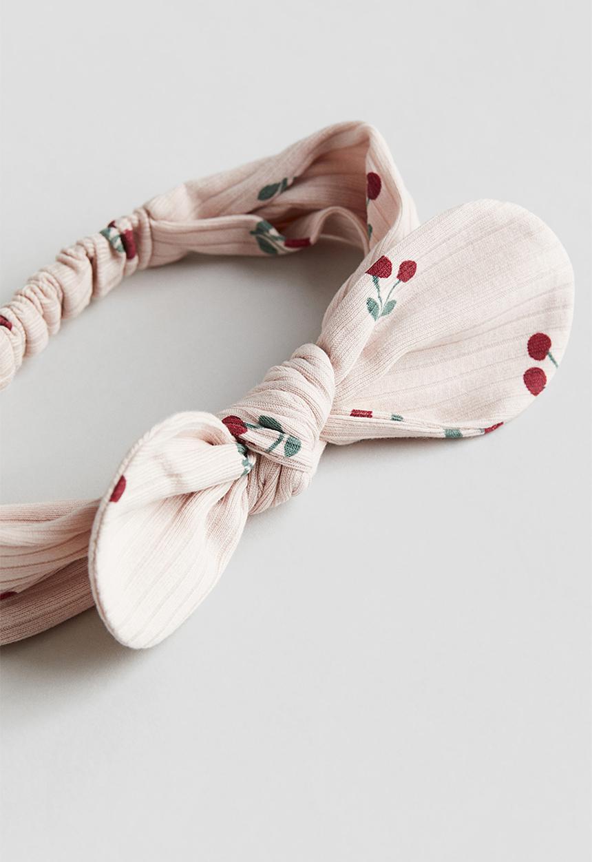 H&M - 3-Piece ribbed set - dusty pink cherries