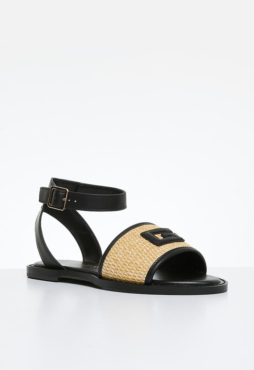 GUESS - GwShay ankle strap sandal - black & natural