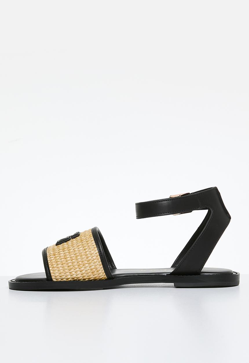 GUESS - GwShay ankle strap sandal - black & natural