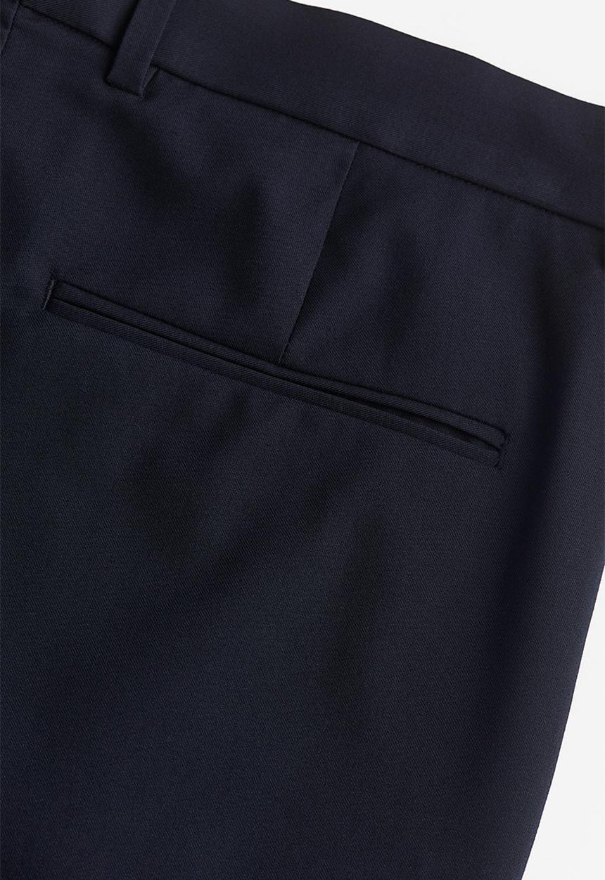 H&M - Slim fit suit trousers - navy blue