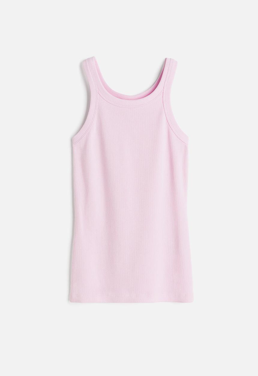 H&M - Ribbed vest top - light pink