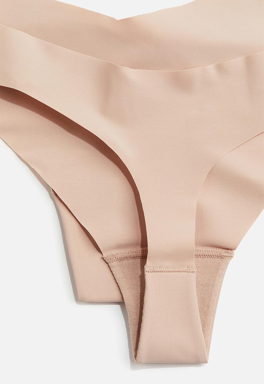 H&M - 3 Pack invisible thong briefs - beige