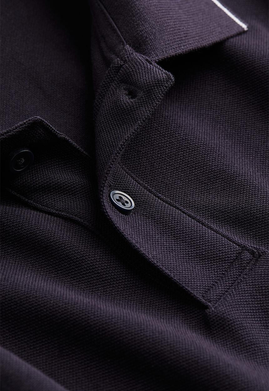 H&M - Slim fit cotton polo shirt - dark blue